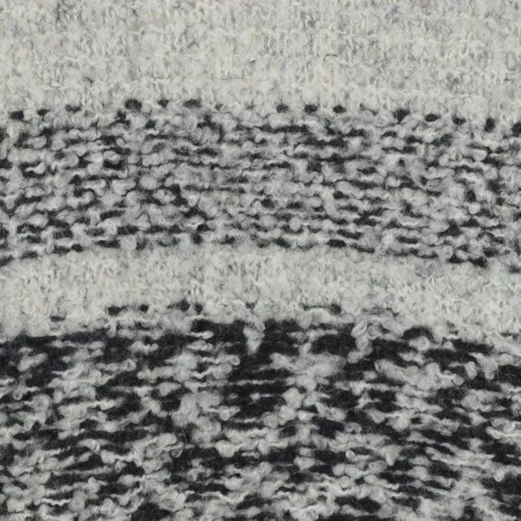 Moth Solita Women's Large Gray Black Wool & Alpaca Funnel Neck Oversize Sweater - Picture 8 of 10